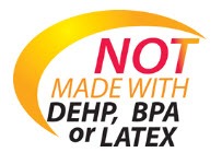 Cure Medical Not Made with DEHP, BPA or Latex logo