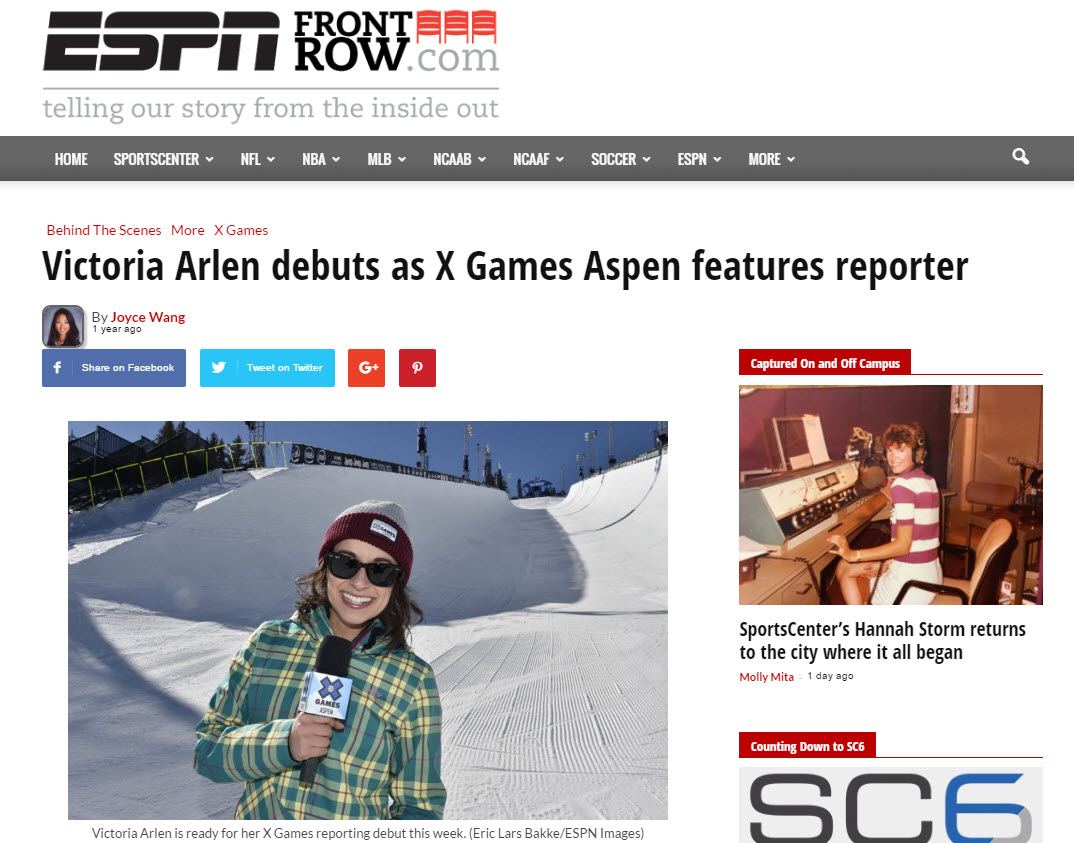 Victoria Arlen debuts as X Games Aspen features reporter