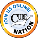 Cure Nation "Join Us Online" logo