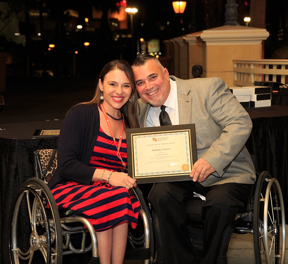 Nick LiBassi and Kristina Rhoades during a United Spinal event.