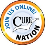 Cure Nation "Join Us Online" logo