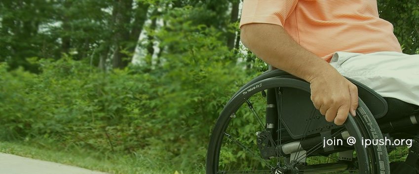 Wheelchair user and Join iPush link