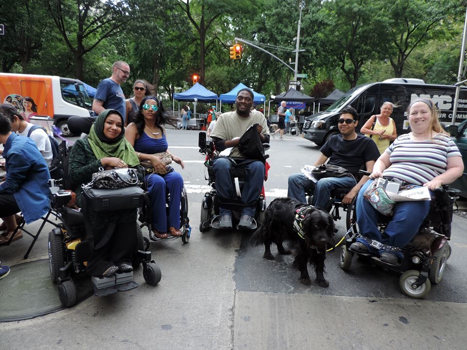 Karin Willison with other people in wheelchairs