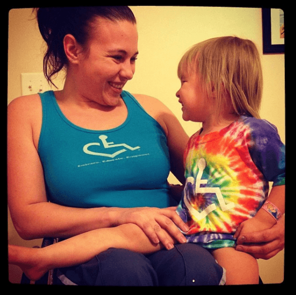 Cure Advocate Kristina Rhoades shares the 3E spirit with her daughter, Kamryn.