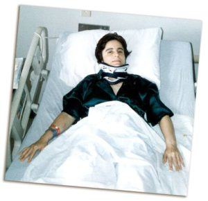 Rosemarie Rossetti in the hospital after her injury