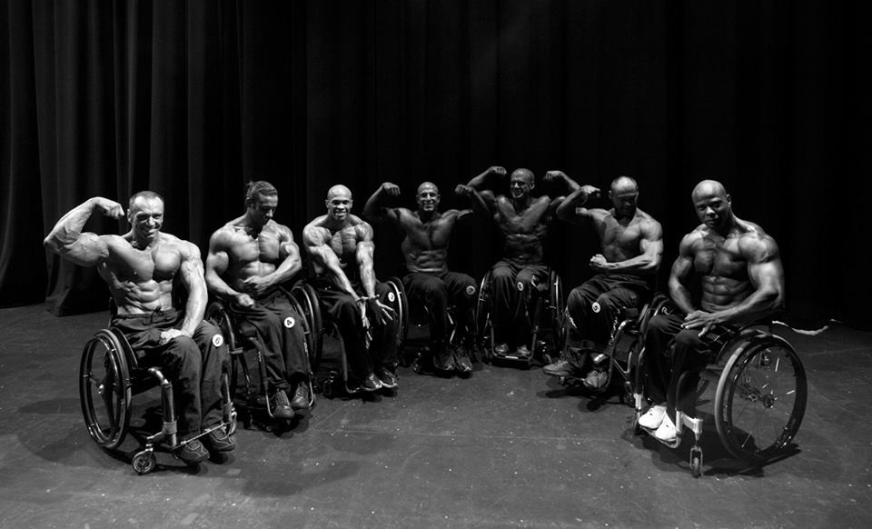 Reggie Bennett with other wheelchair bodybuilders