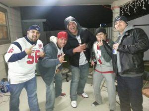Greg Cortez of Corpus Christi, Texas with his friends