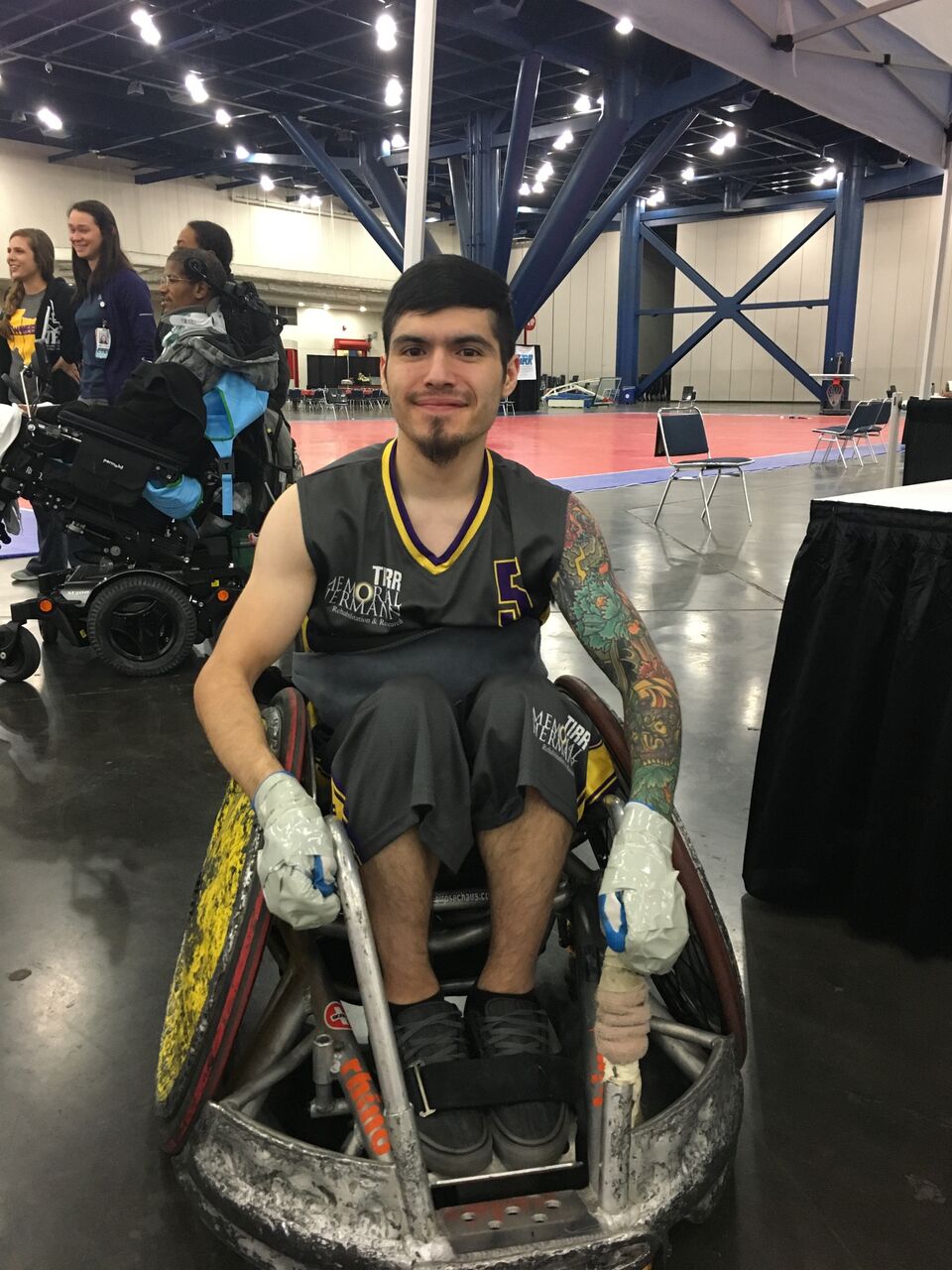 Greg Cortez of Corpus Christi, Texas competing in wheelchair rugby