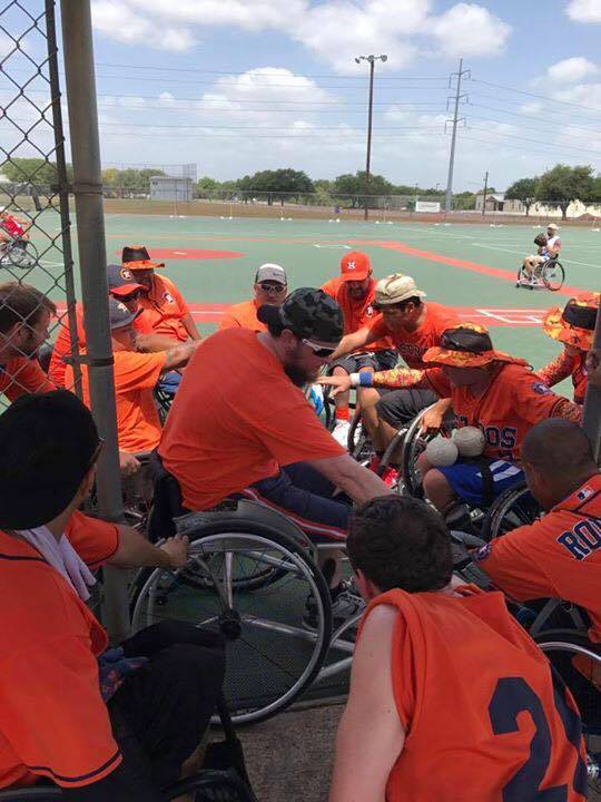 Wheelchair softball competition