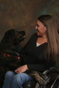 Cure Advocate Kristina Rhoades and her companion dog, Chevy