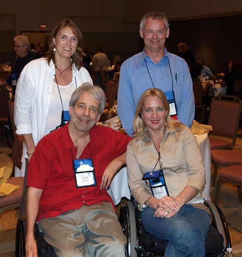 Scott Rains and Deborah Davis (bottom), with Sherri Hall and Bill Forrester, photo courtesy of TravAbility,