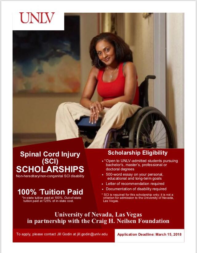 UNLV Spinal Cord Injury Scholarships