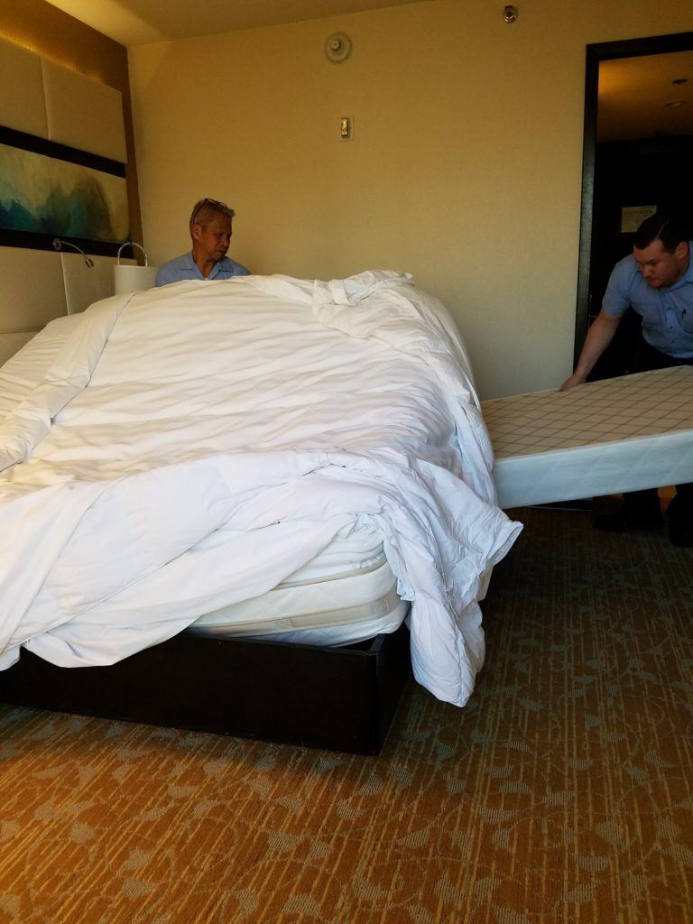 Check the height of the bed in your room.