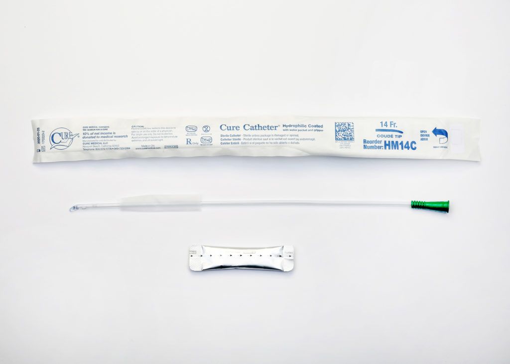 16-inch Cure Hydrophilic Catheter with Coude Tip now available in Canada