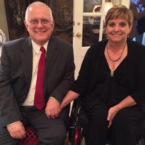 Kim Harrison, of the Atlanta area, has been an active advocate for disability rights for many years, both on a local and national level. Here is Kim with her husband Brian.