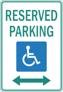 Handicap Reserved Parking sign