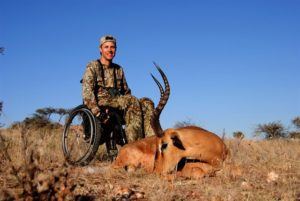 Chad is a quadriplegic with limited hand function. That doesn't impact his aim though, and thanks to adaptive equipment, he's even been able to take big game in Africa.