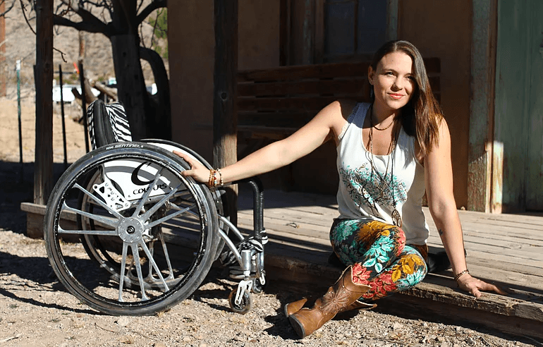 Kristina Rhoades has spent her whole life in a wheelchair after getting injured at just 10 months old, which resulted in a T5 spinal-cord injury.