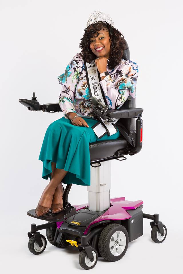 Yvette Pegues Ed.D.(c), of Georgia, is the reigning Ms. Wheelchair International