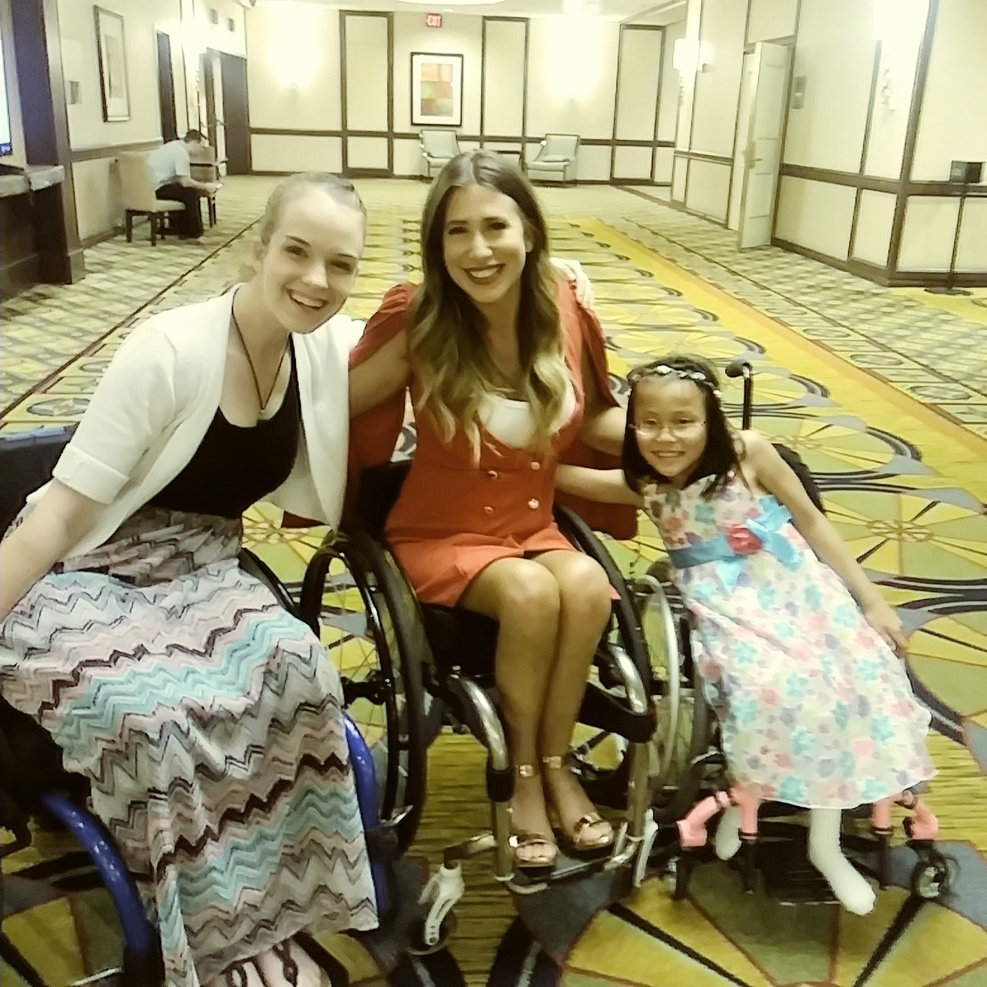 The Downer ladies enjoyed meeting and learning wheelchair dance skills from Rollettes founder Chelsie Hill.