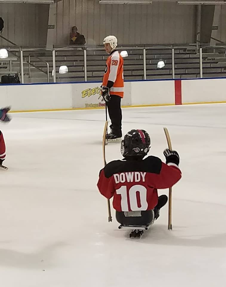 Bryson at Charleston Sled Hockey Practice, Charleston, WV.