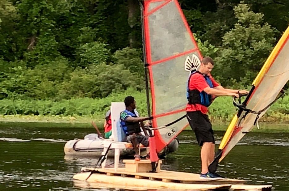 Delmace Mayo is an up and coming WCMX star, but that's not the only sport he enjoys! Here he is learning adaptive windsurfing.