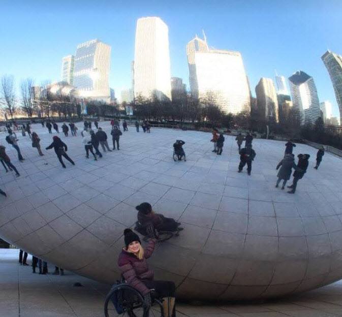 Shannon Kelly says "The is me by the Bean in Chicago. It is one of my favorite places in the city and a great place to see the skyline!"