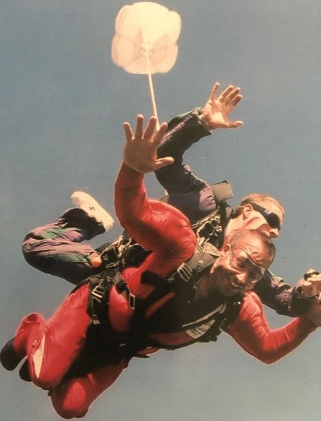 Joe Slaninka is 47 years old and was born with   Spina    Bifida    and Hydrocephalus. This New York native didn't look back as he jumped out of the airplane for a little Tandem Sky Diving.