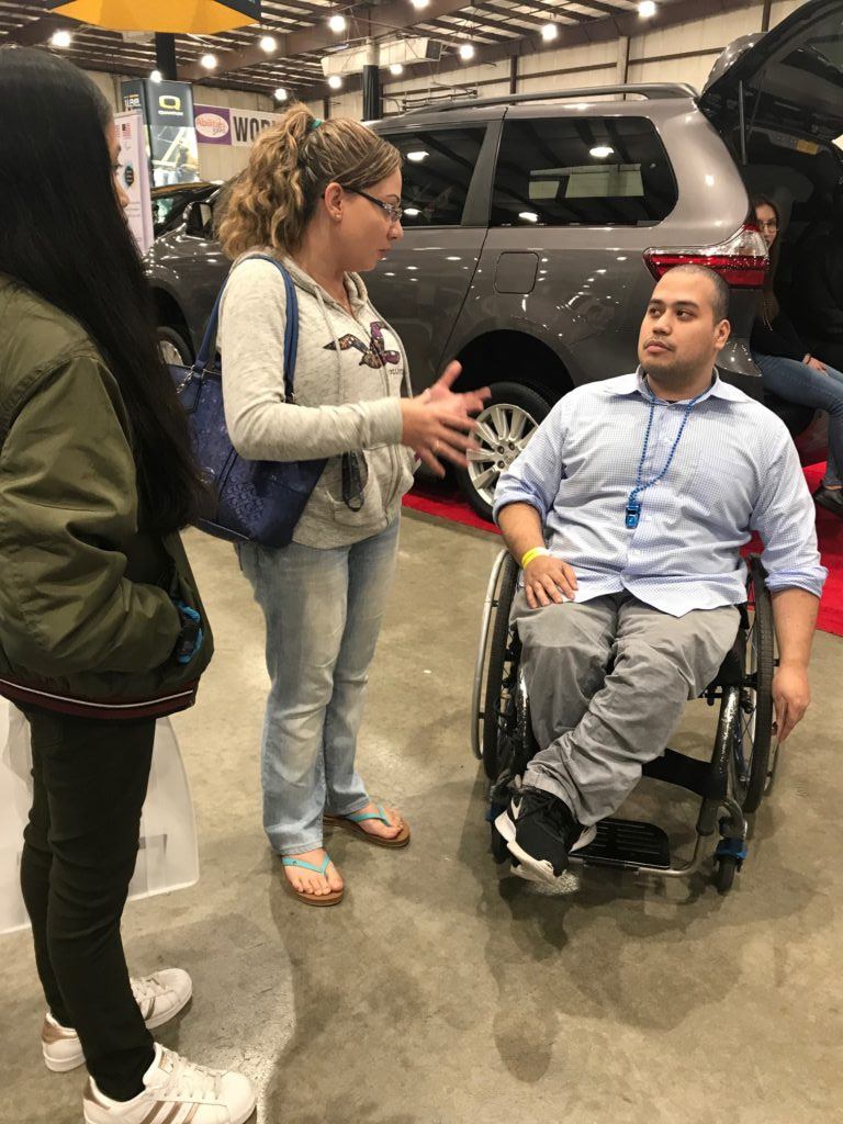 Adam recently met another Spina Bifida advocate, Misty Blue Foster, while networking at the San Mateo Abilities Expo.