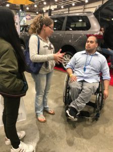 Adam recently met another Spina Bifida advocate, Misty Blue Foster, while networking at the San Mateo Abilities Expo.