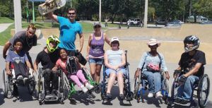 group of adaptive athletes with asf adaptive sports