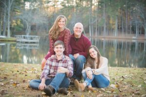 bert burns with his family