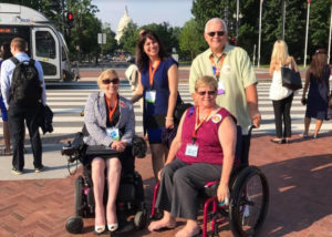 Marching alongside Kim at Roll on Capitol Hill were notable disability activist Madonna Long, Cure Medical representative Lisa Wells and Kim's extraordinary husband Brian Harrison.