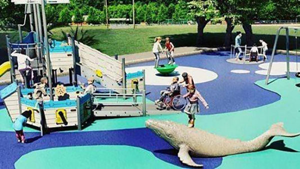 Sara Gaver pushed for "Inclusive" public playgrounds.