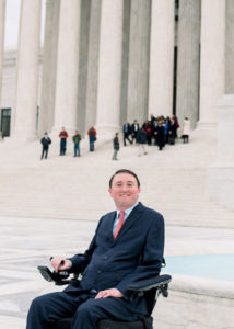 Attorney Josh Basile in front of the United States Supreme Court Building