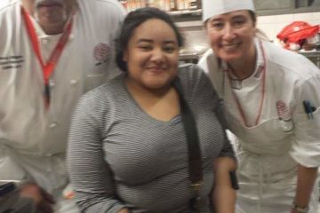 Kyla with chefs