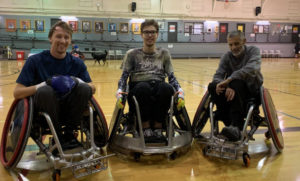Sean Ladner (R) enjoys a brand new Melrose Wheelchair thanks to a grant from the Christopher & Dana Reeve Foundation. Watch out for Sean, Ethan Ferree, and Bradley Christopher on the court with their new rides!